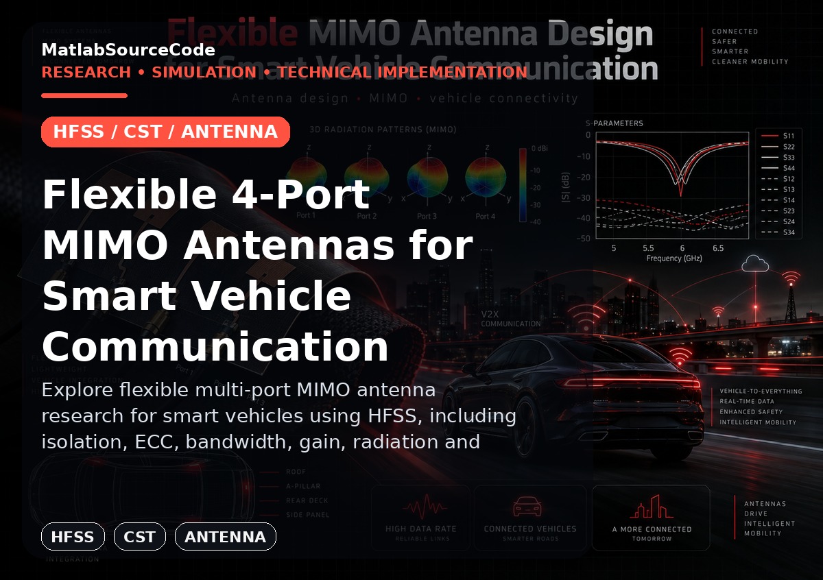 Flexible 4-Port MIMO Antennas for Smart Vehicle Communication
