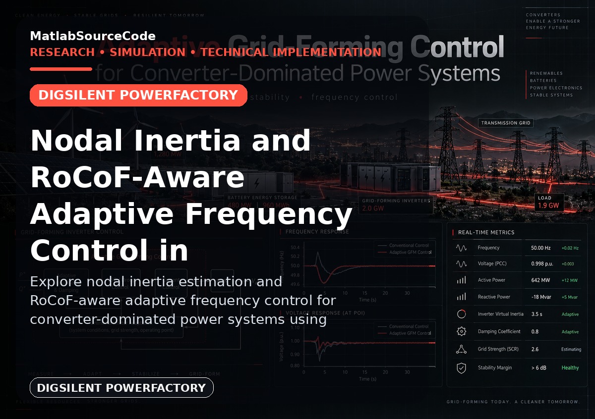Nodal Inertia and RoCoF-Aware Adaptive Frequency Control in PowerFactory