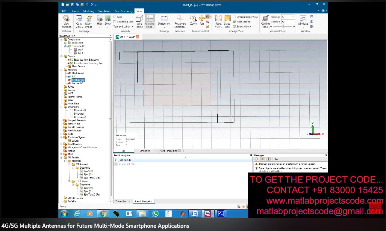 4G_5G Multiple Antennas for Future Multi-Mode Smartphone Applications project simulation thumbnail for Electromagnetics and RF Engineering