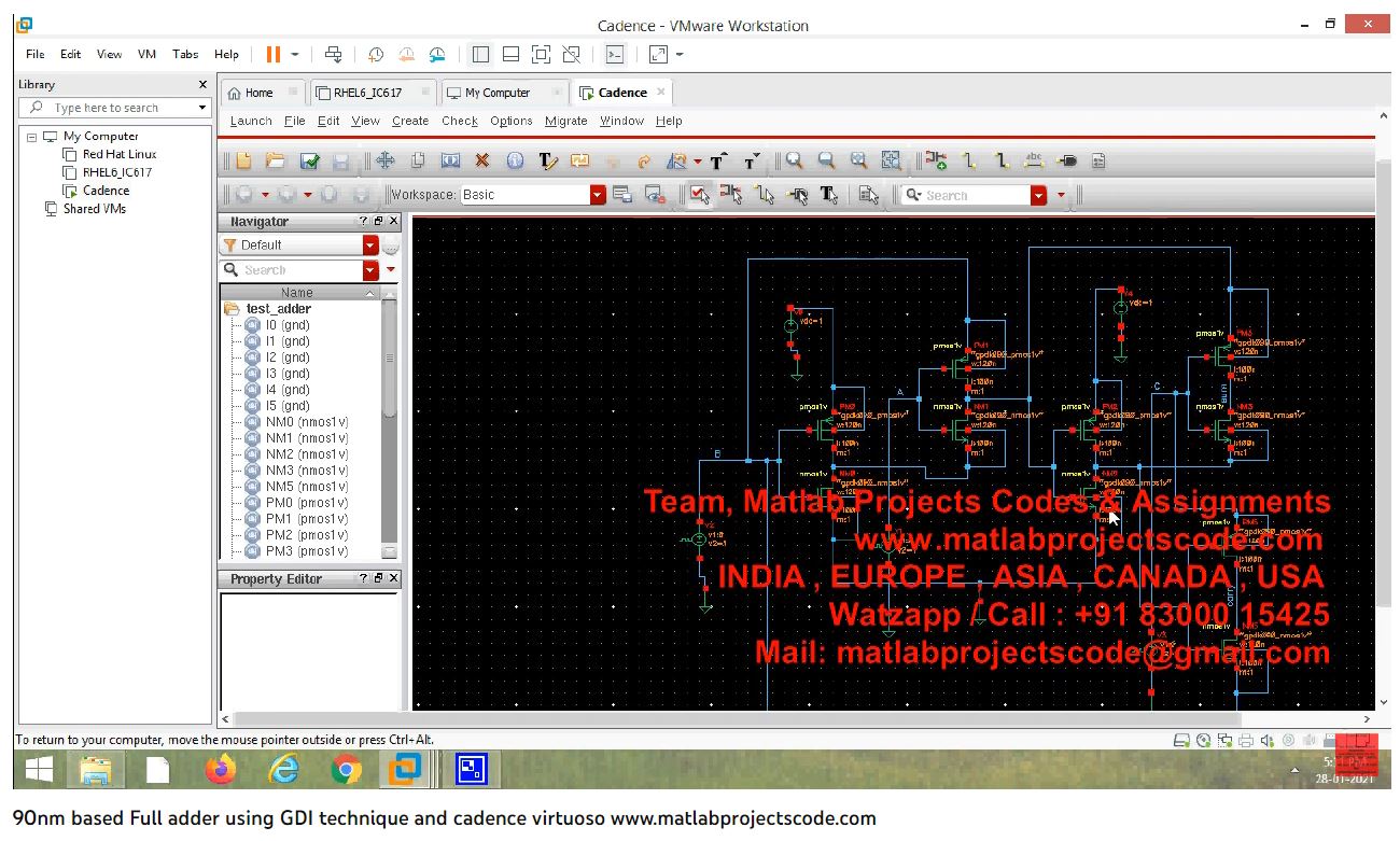 90Nm Based Full Adder Using Gdi Technique And Cadence Virtuoso project simulation thumbnail for Electrical Engineering