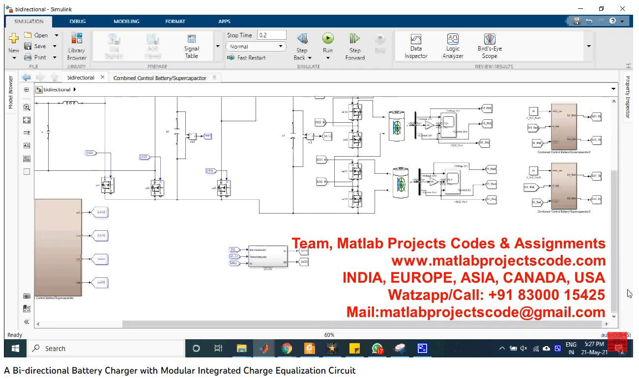 A Bi-Directional Battery Charger With Modular Integrated Charge Equalization Circuit project simulation thumbnail for Mechanical, EV and Mechatronics Engineering