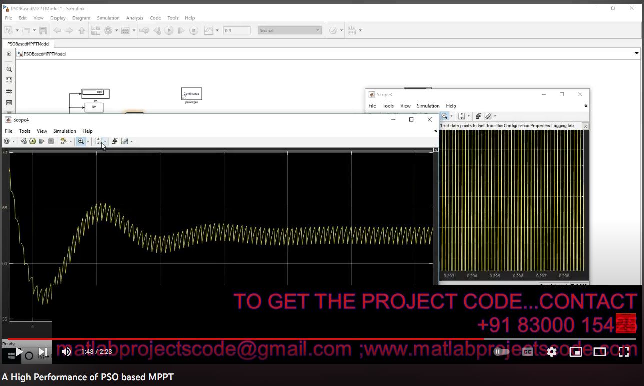 A High Performance Of Pso Based Mppt project simulation thumbnail for Renewable Energy Engineering