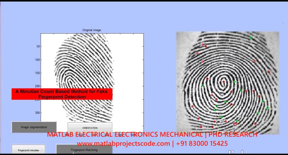 A Minutiae Count Based Method For Fake Fingerprint Detection project simulation thumbnail for Signal Processing and AI Engineering