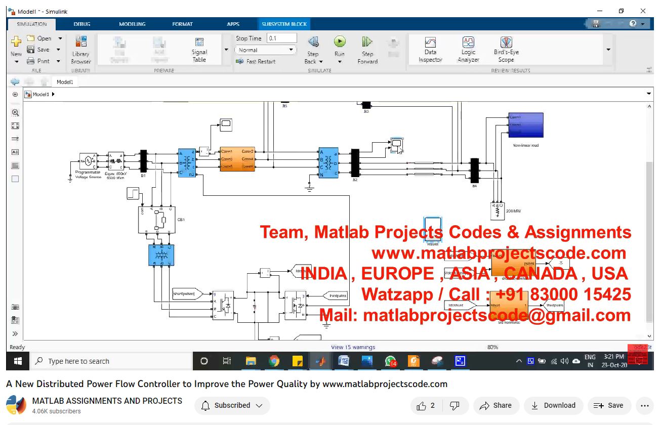 A New Distributed Power Flow Controller To Improve The Power Quality-Matlab Simulink-Electrical Assignments-Projects-Phd Research project simulation thumbnail for Renewable Energy Engineering