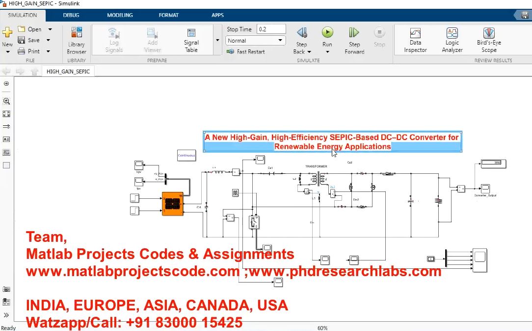 A New High-Gain High-Efficiency Sepic-Based Dc Dc Converter For Renewable Energy Applications 1 project simulation thumbnail for Renewable Energy Engineering