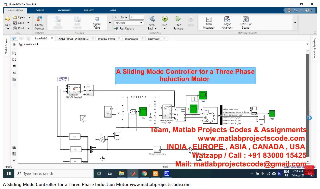 A Sliding Mode Controller For A Three Phase Induction Motor project simulation thumbnail for Mechanical, EV and Mechatronics Engineering
