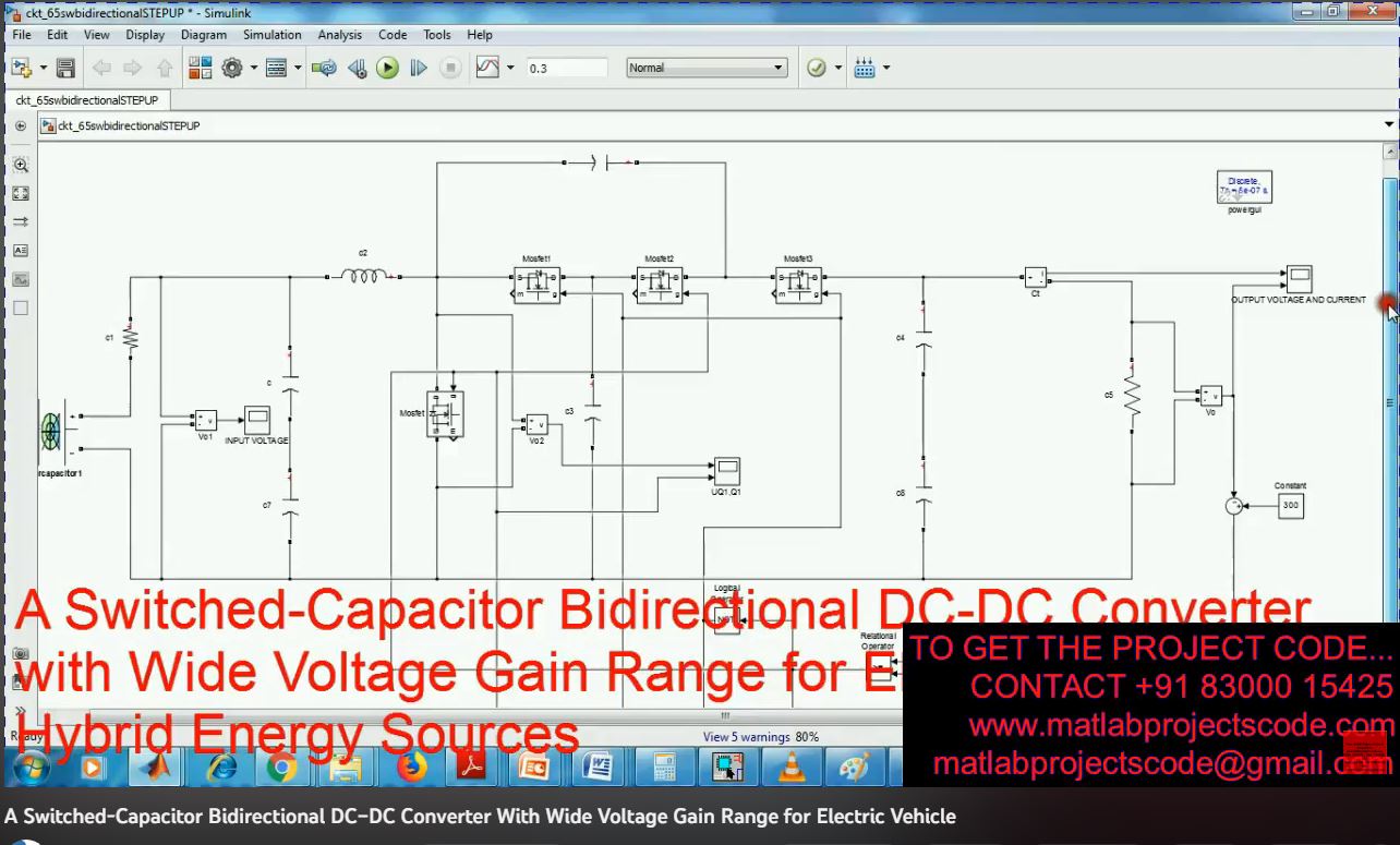 A Switched-Capacitor Bidirectional Dc Dc Converter With Wide Voltage Gain Range For Electric Vehicle project simulation thumbnail for Mechanical, EV and Mechatronics Engineering