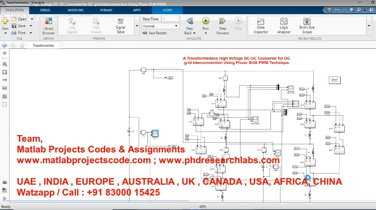 A Transformerless High Voltage Dc-Dc Converter For Dc Grid Interconnection Using Phase Shift Pwm project simulation thumbnail for Renewable Energy Engineering