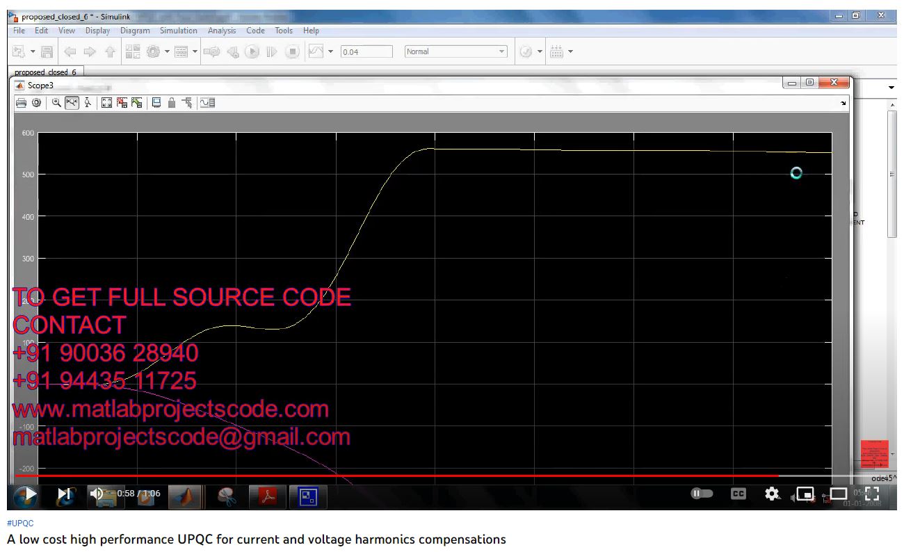 A Low Cost High Performance UPQC for Current and Voltage Harmonics Compensations project simulation thumbnail for Electromagnetics and RF Engineering