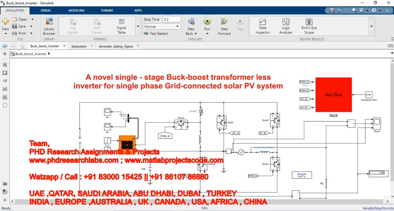 A Novel Single-Stage Buck-Boost Transformer Less Inverter For Single Phase Grid-Connected Solar Pv project simulation thumbnail for Renewable Energy Engineering