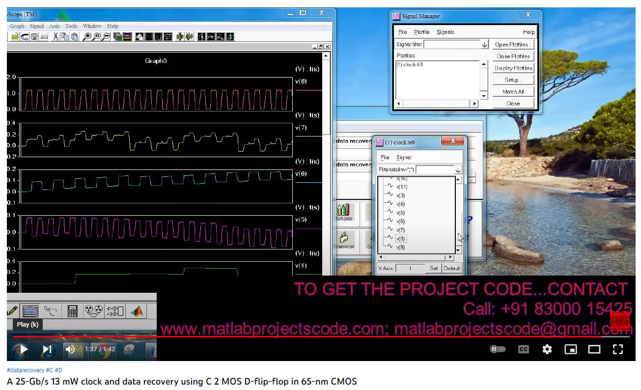 A25-Gb_s 13 MW Clock and Data Recovery using C 2 MOS D-Flip-Flop in 65-NM CMOS project simulation thumbnail for Electronics Engineering