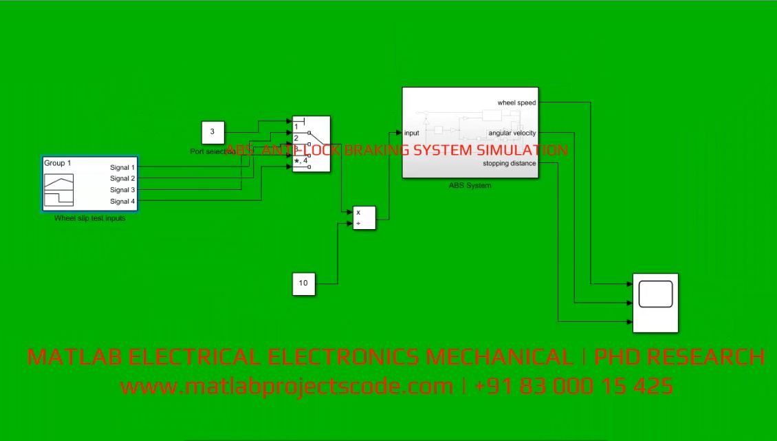 Abs Anti-Lock Braking System Simulation project simulation thumbnail for Mechanical, EV and Mechatronics Engineering