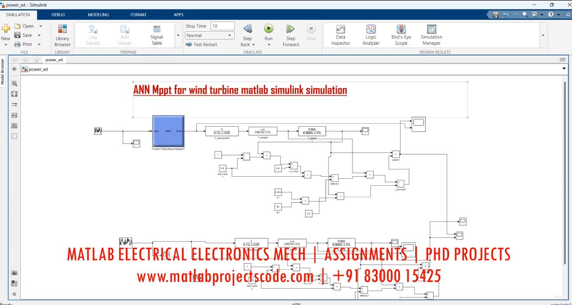 Ann Mppt For Wind Turbine - Electrical Matlab Simulink Simulation project simulation thumbnail for Renewable Energy Engineering