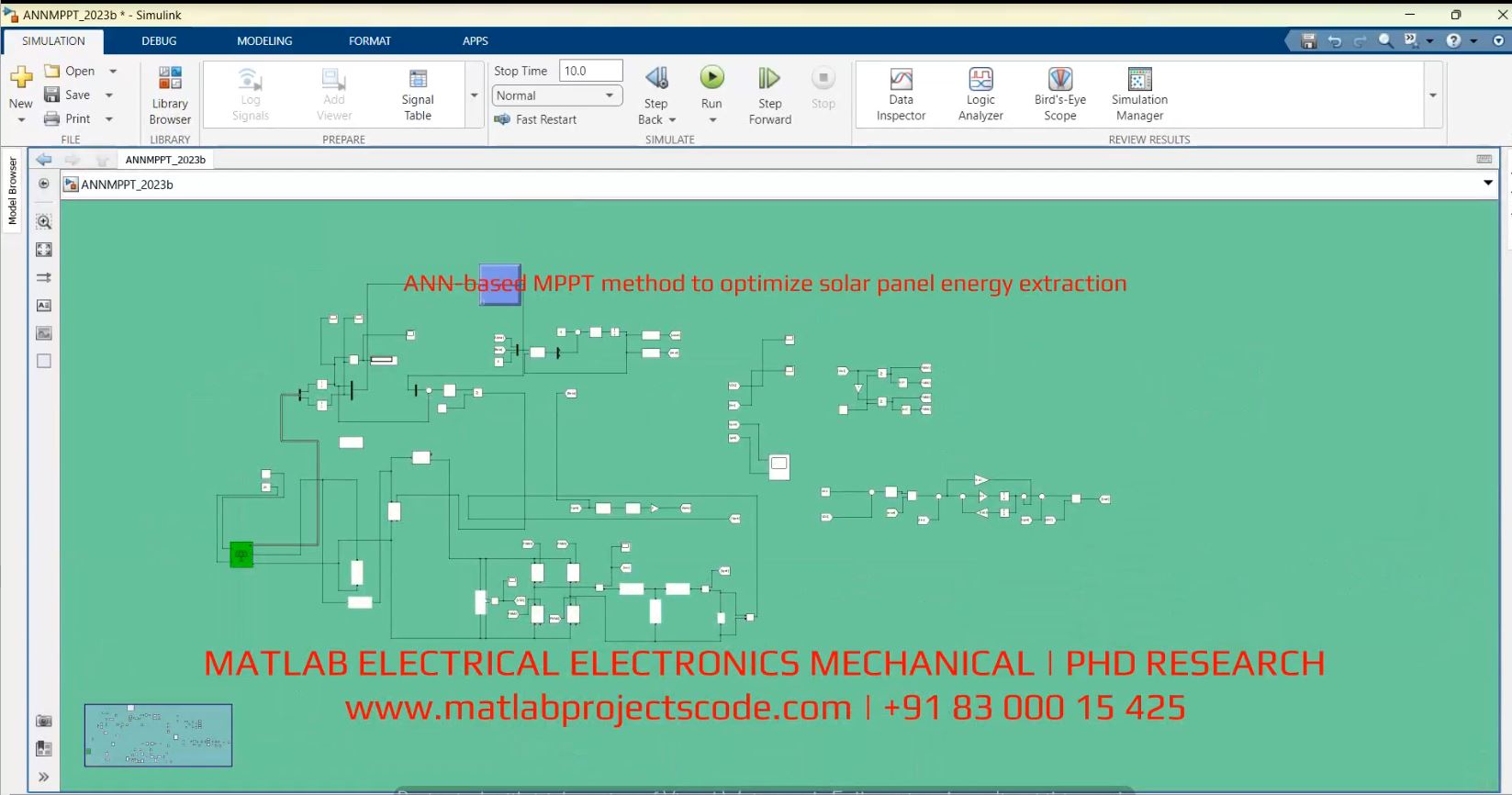 Ann-Based Mppt Method To Optimize Solar Panel Energy Extraction project simulation thumbnail for Renewable Energy Engineering