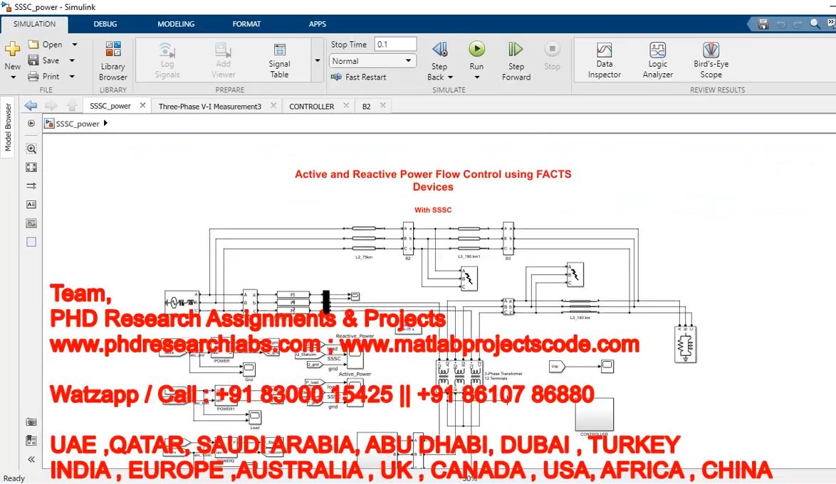 Active And Reactive Power Flow Control Using Facts Devices project simulation thumbnail for Renewable Energy Engineering
