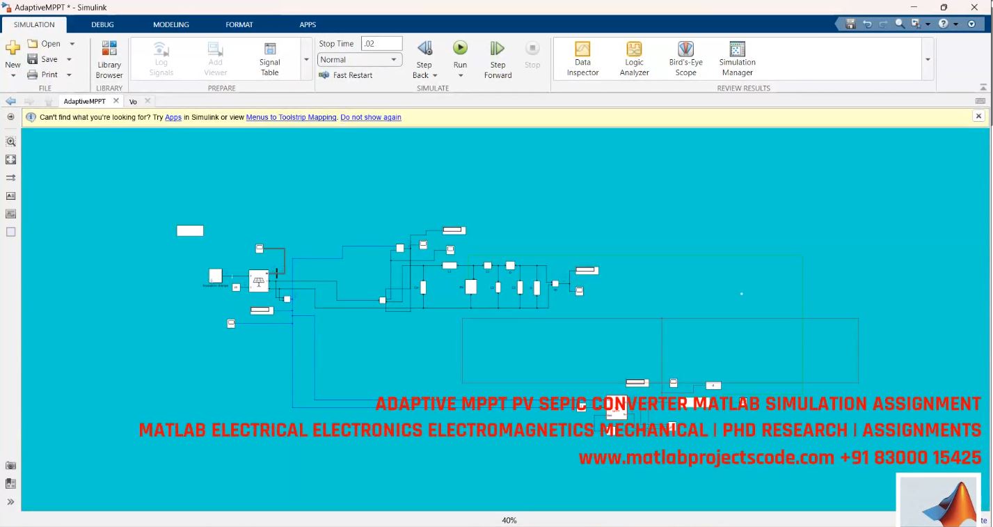 Adaptive Mppt For Pv Sepic Converter - Matlab Simulation For Solar Power Optimization project simulation thumbnail for Renewable Energy Engineering