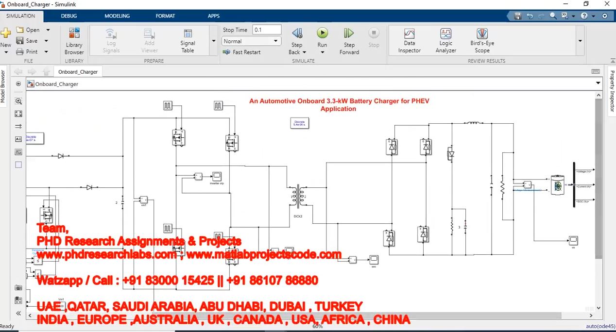 An Automotive Onboard 3 3-Kw Battery Charger For Phev Application project simulation thumbnail for Renewable Energy Engineering