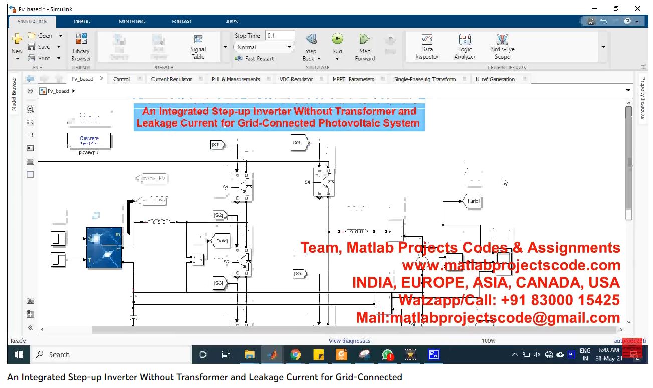 An Integrated Step-Up Inverter Without Transformer And Leakage Current For Grid-Connected project simulation thumbnail for Power Electronics Engineering