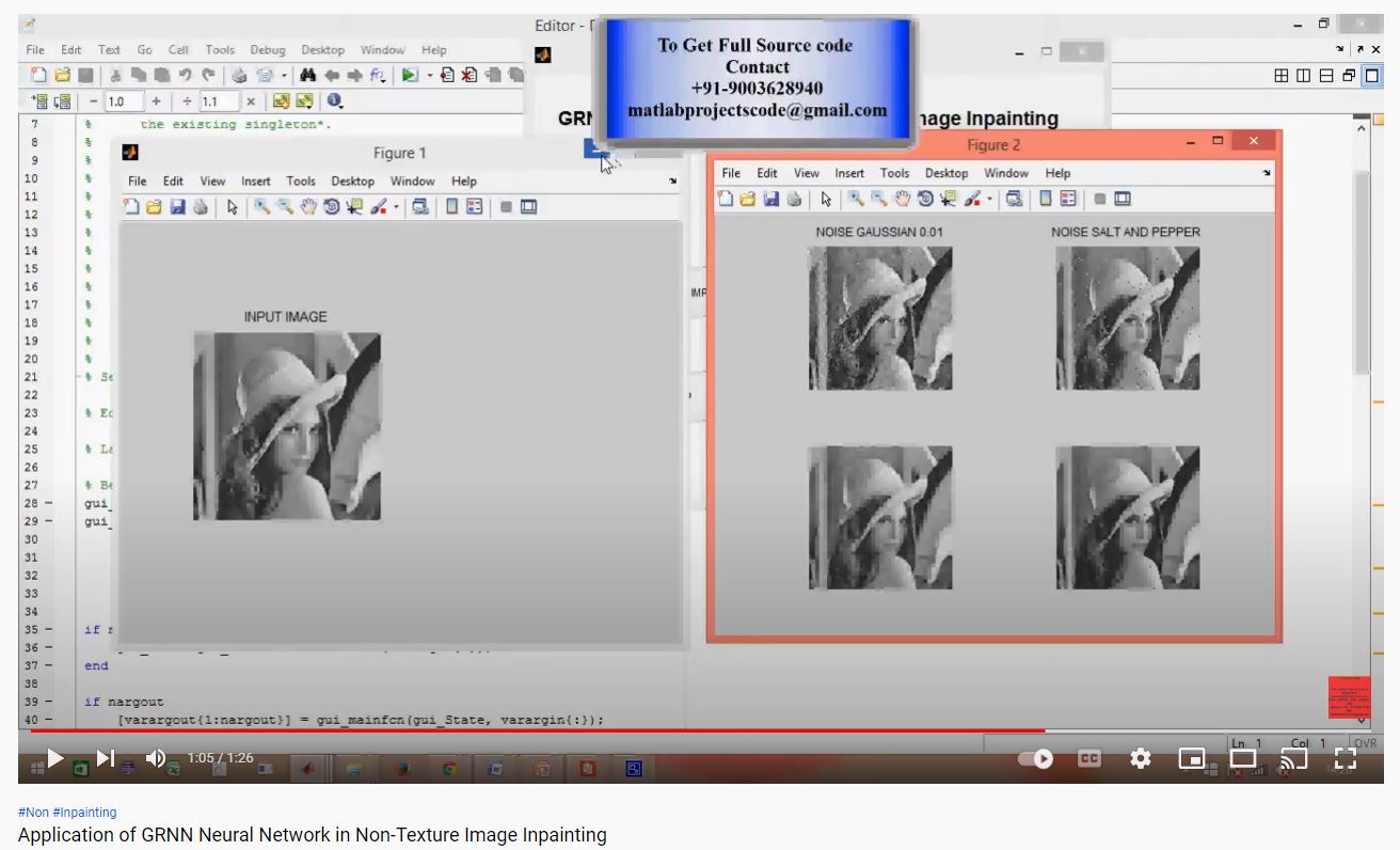 Application of GRNN Neural Network in Non-Texture Image Inpainting project simulation thumbnail for Communication Systems Engineering