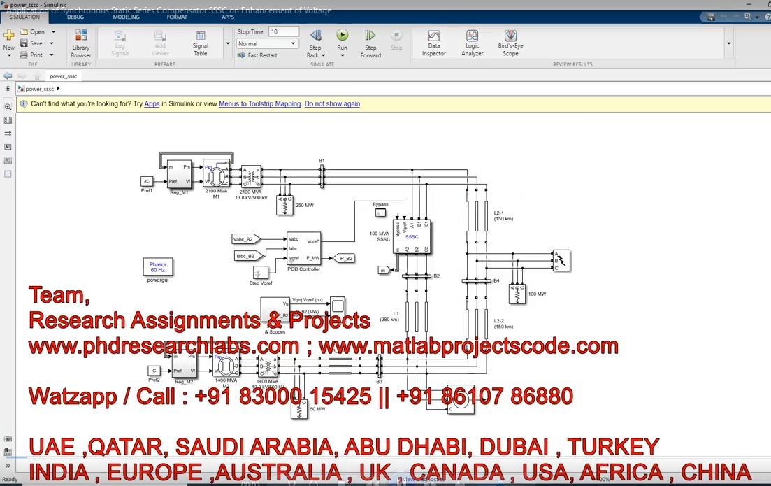Application Of Synchronous Static Series Compensator Sssc On Enhancement Of Voltage project simulation thumbnail for Electrical Engineering