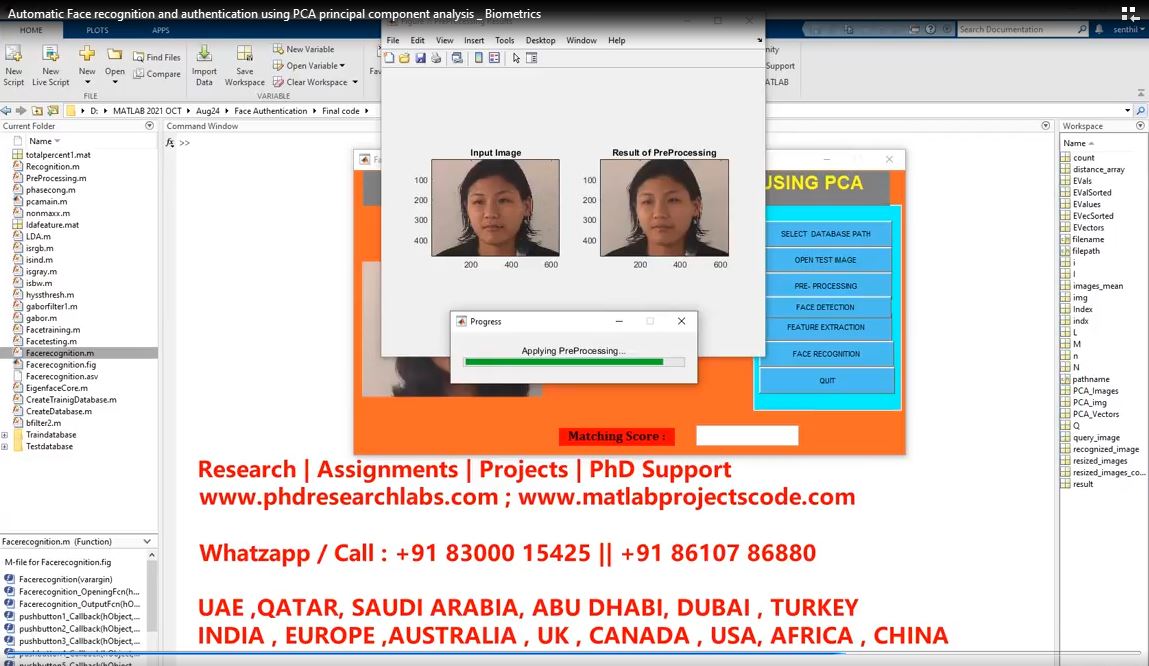 Automatic Face Recognition And Authentication Using Pca Principal Component Analysis _ Biometrics project simulation thumbnail for Signal Processing and AI Engineering