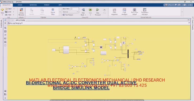 Bi-Directional Ac-Dc Converter Dual Active Bridge Simulink Model project simulation thumbnail for Power Electronics Engineering