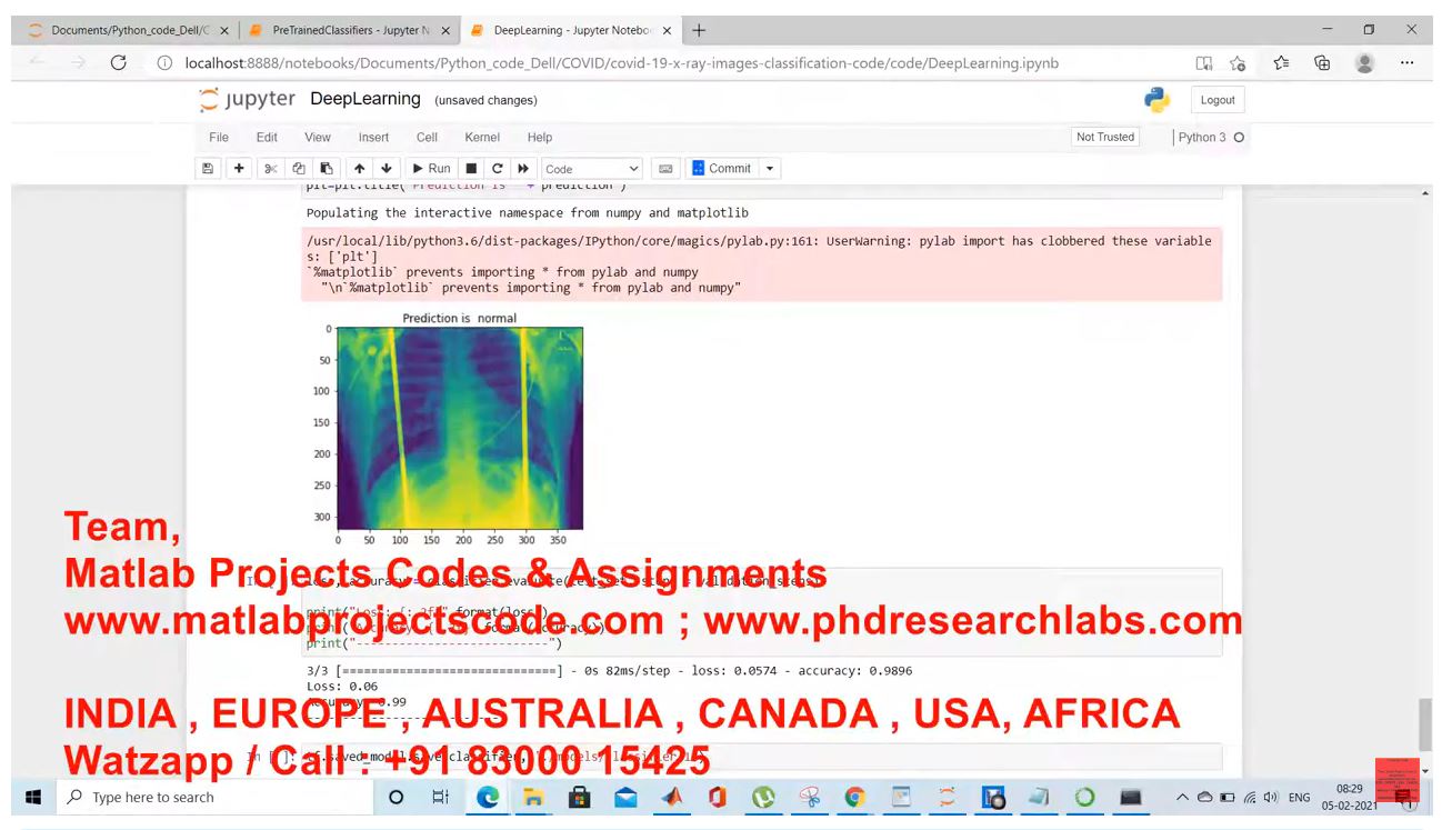 Covid-19-Xray-Image-Classification Ai Deep Learning Based Approaches To Predict - Python Code project simulation thumbnail for Signal Processing and AI Engineering