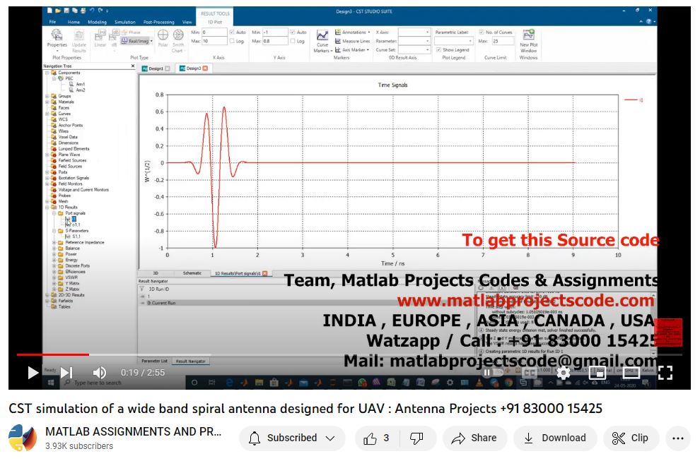 Cst Simulation Of A Wide Band Spiral Antenna Designed For Uav _ Antenna Projects project simulation thumbnail for Electromagnetics and RF Engineering