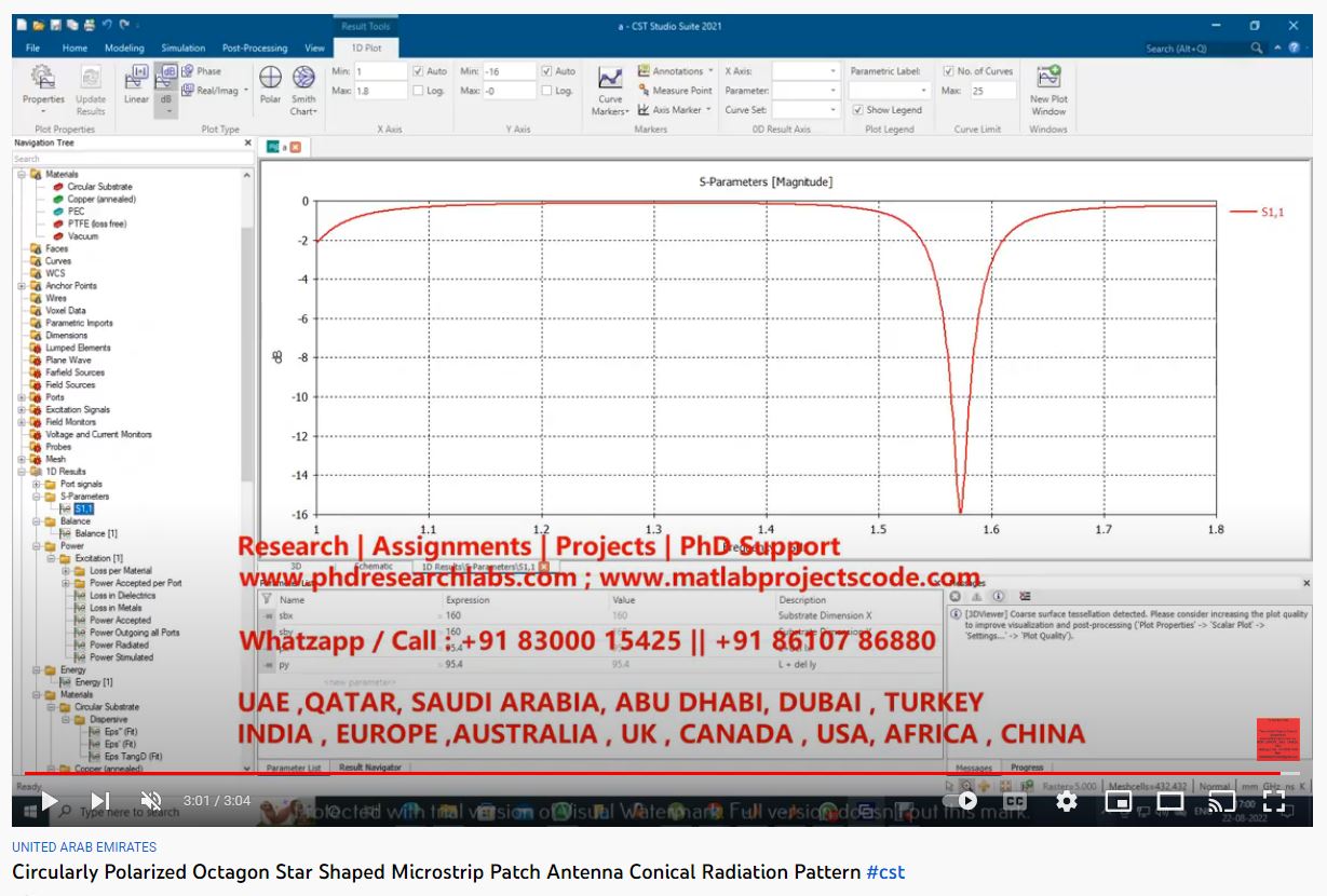 Circularly-Polarized Octagon-Star-Shaped Microstrip Patch Antenna with Conical Radiation Pattern project simulation thumbnail for Electromagnetics and RF Engineering