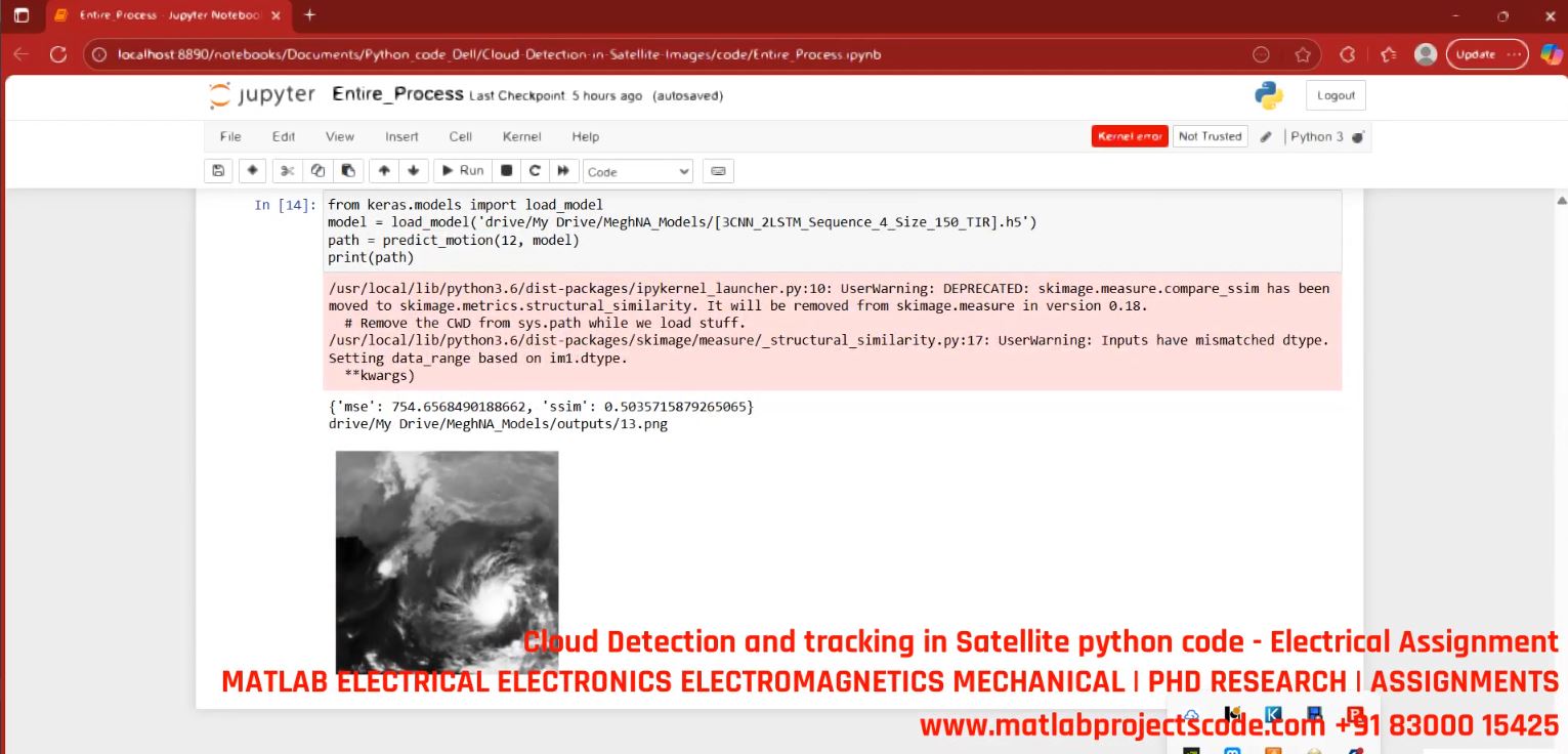 Cloud Detection Tracking In Satellite Images - Python Code For Remote Sensing Image Processing project thumbnail image