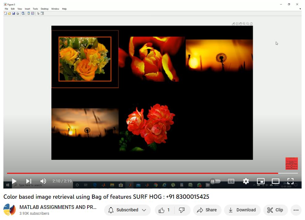 Color Based Image Retrieval Using Bag Of Features Surf Hog project simulation thumbnail for Signal Processing and AI Engineering