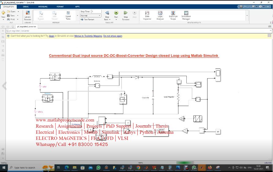 Conventional Dual input source DC-DC-Boost-Converter Design closed Loop ...