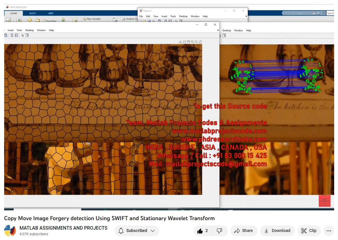 Copy Move Image Forgery Detection Using Swift And Stationary Wavelet Transform-Matlab Simulink-Electrical Assignments-Projects-Phd Research project simulation thumbnail for Signal Processing and AI Engineering