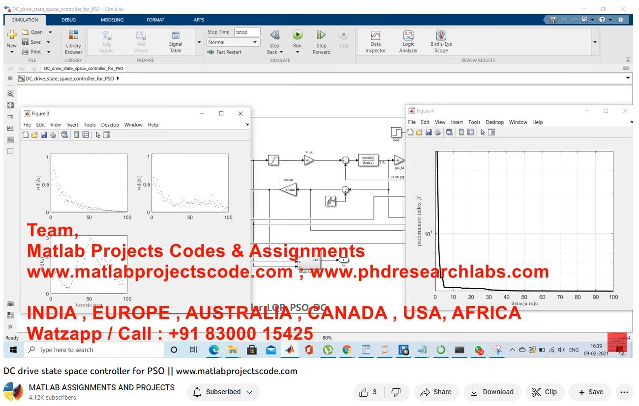 Dc Drive State Space Controller For Pso project simulation thumbnail for Control Systems Engineering