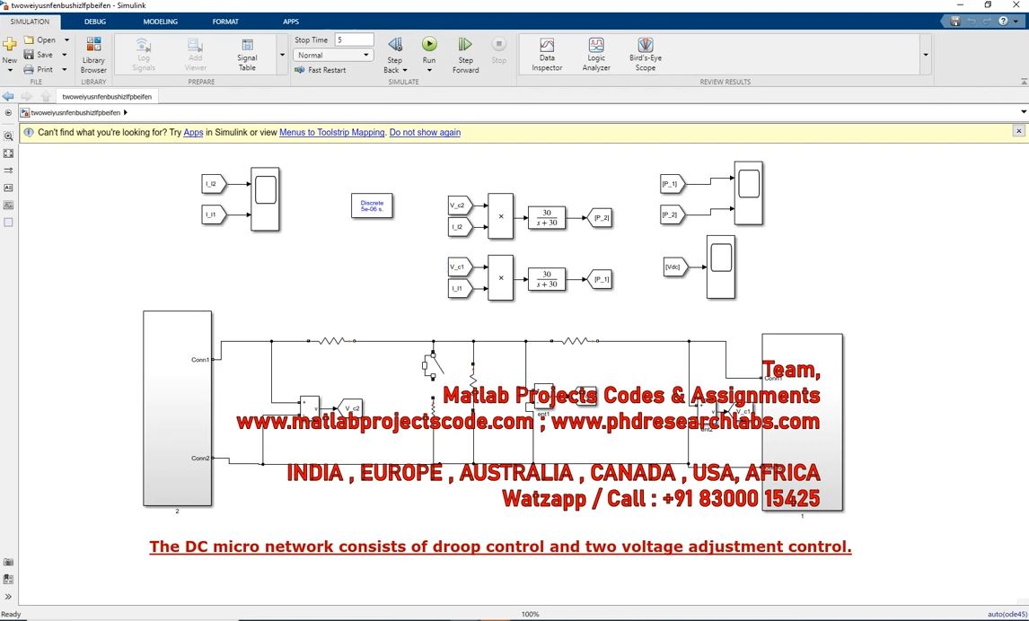 Dc Microgrid Using Droop Control And Two Voltage Adjustment Control project simulation thumbnail for Renewable Energy Engineering