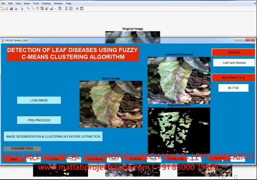 Detection Of Leaf Diseases Using Fuzzy C-Means Clustering Algorithm project simulation thumbnail for Control Systems Engineering