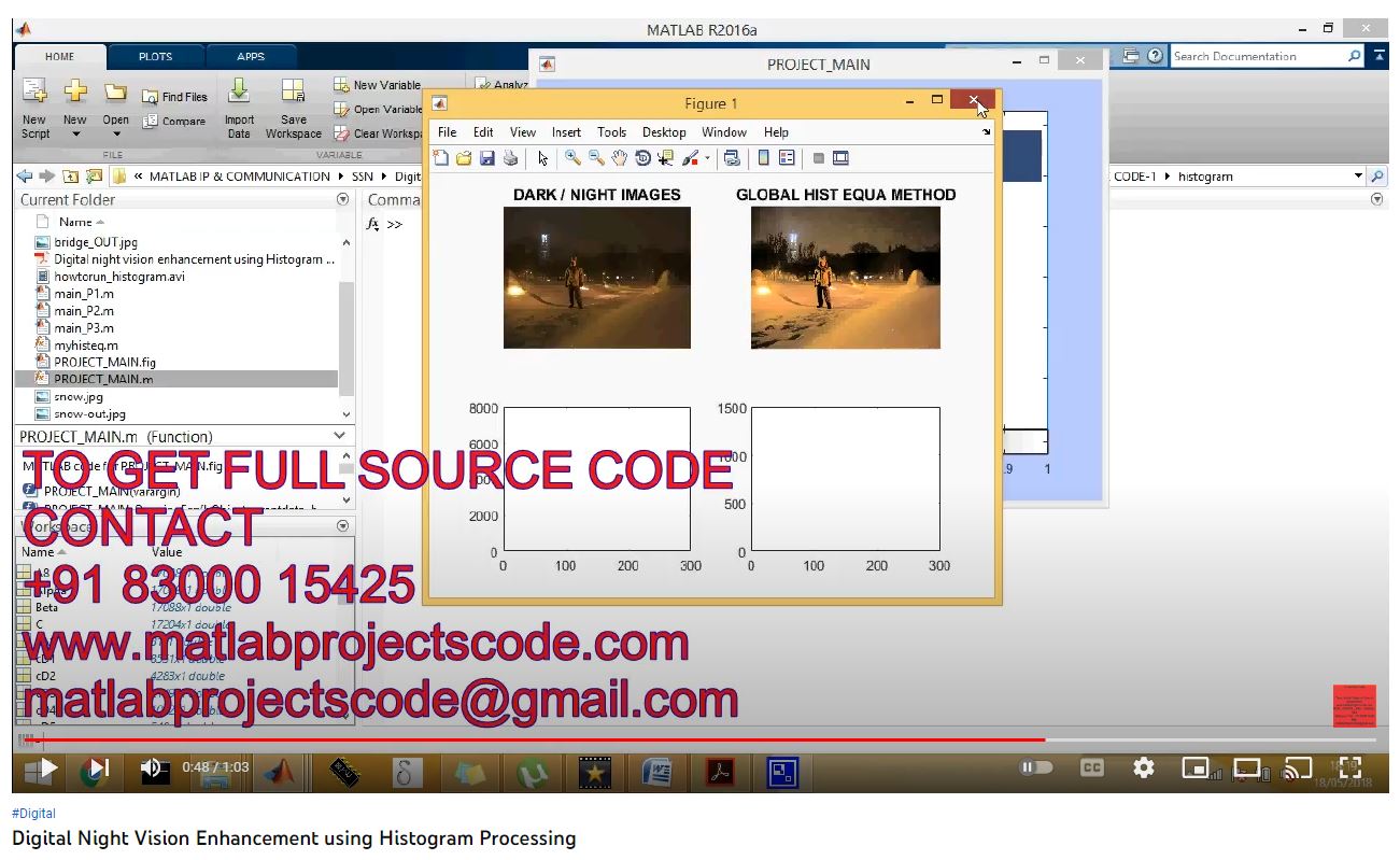 DIGITAL NIGHT VISION ENHANCEMENT using HISTOGRAM project simulation thumbnail for Signal Processing and AI Engineering