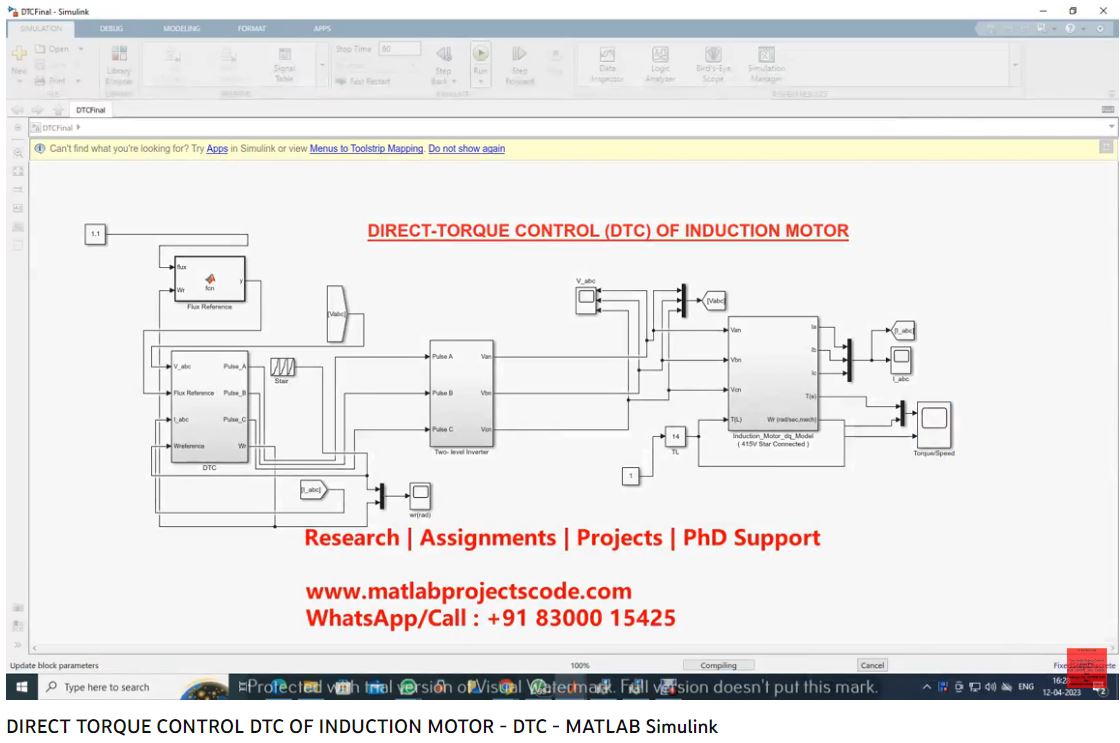 Direct Torque Control Dtc Of Induction Motor project thumbnail image