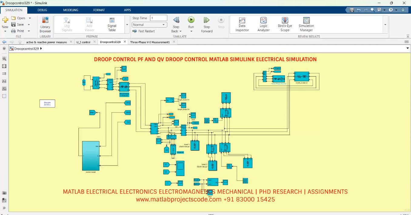 Droop Control Pf And Qv Droop Control Matlab Simulink Electrical Simulation 1 project thumbnail image