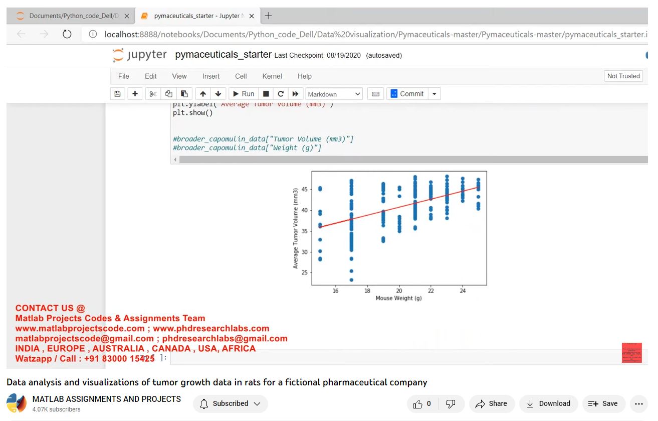 Data Analysis And Visualizations Of Tumor Growth Data In Rats For A Fictional Pharmaceutical Company-Matlab Simulink-Electrical Assignments-Projects-Phd Research project simulation thumbnail for Signal Processing and AI Engineering