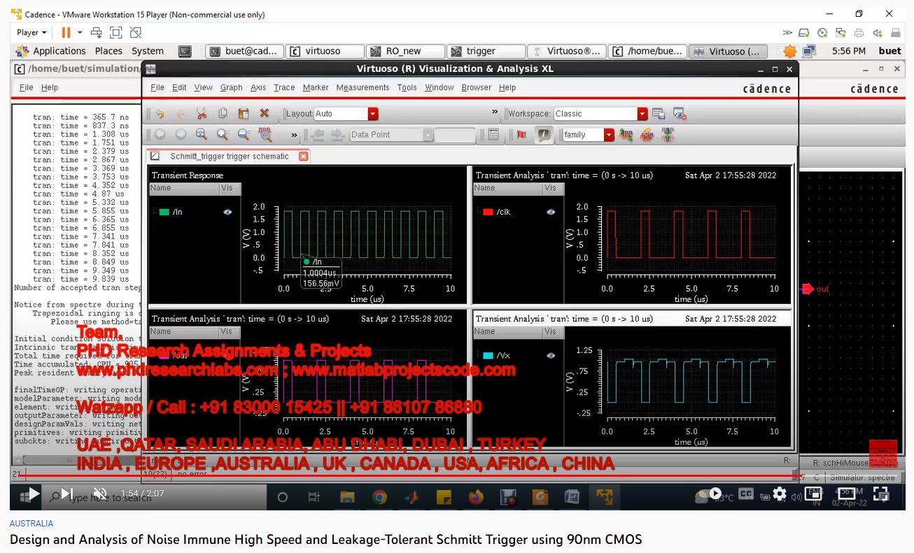 Design and Analysis of Noise Immune High Speed and Leakage-Tolerant Schmitt Trigger using 90nm CMOS Technology project simulation thumbnail for Electronics Engineering