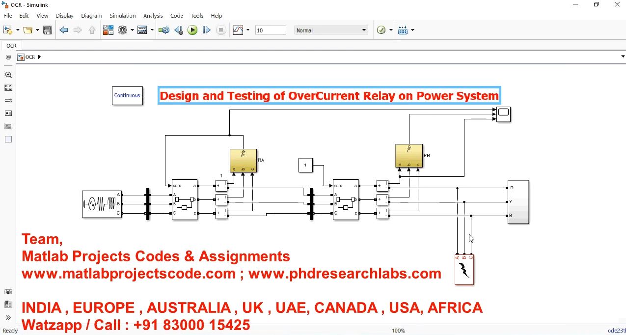 Design And Testing Of Overcurrent Relay On Power System project simulation thumbnail for Renewable Energy Engineering