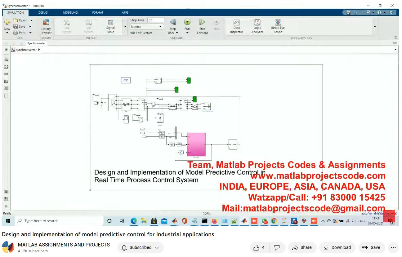 Design And Implementation Of Model Predictive Control For Industrial Applications project simulation thumbnail for Control Systems Engineering