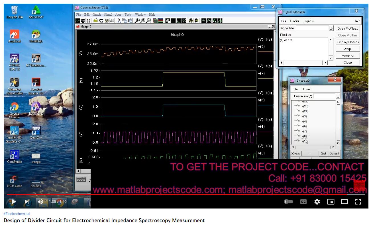 Design of Divider Circuit for Electrochemical Impedance Spectroscopy Measurement project simulation thumbnail for Electromagnetics and RF Engineering