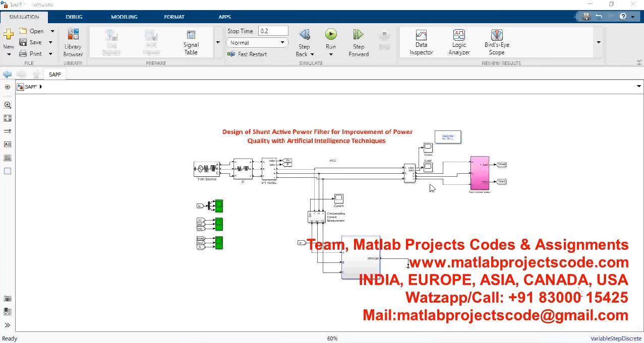Design Of Shunt Active Power Filter For | MATLAB Project
