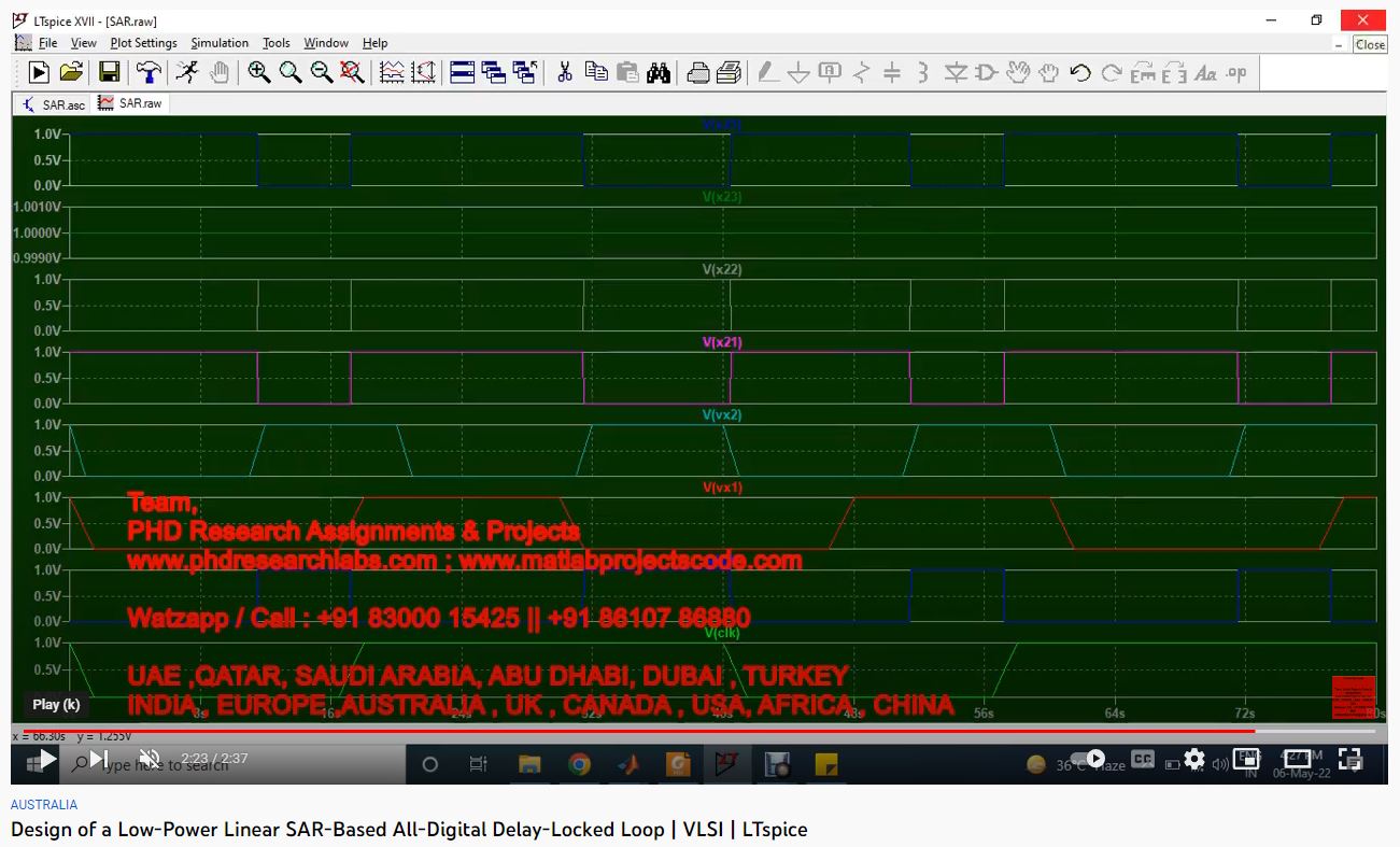 Design of a Low-Power Linear SAR-based All-Digital Delay-Locked Loop project simulation thumbnail for Electronics Engineering