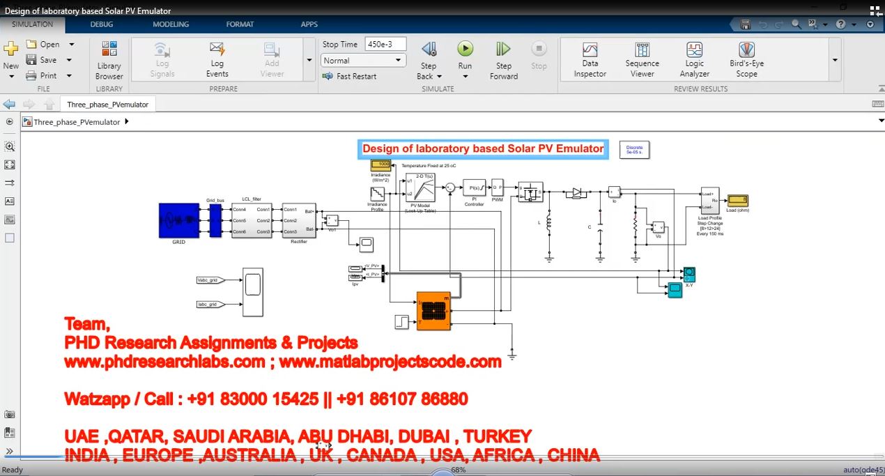 Design Of Laboratory Based Solar Pv Emulator project simulation thumbnail for Renewable Energy Engineering