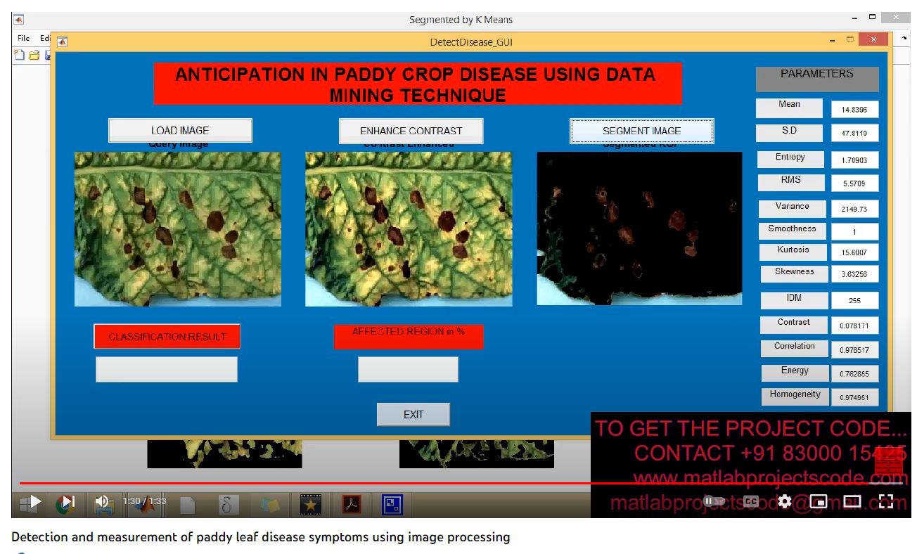 Detection and Measurement of Paddy Leaf Disease Symptoms using Image Processing project simulation thumbnail for Signal Processing and AI Engineering