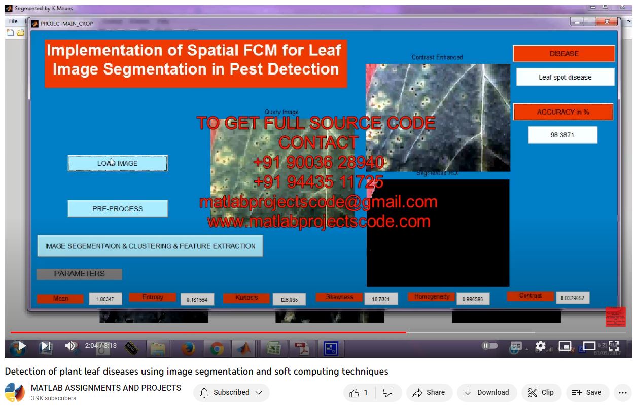 Detection Of Plant Leaf Diseases Using Image Segmentation And Soft Computing Techniques project simulation thumbnail for Signal Processing and AI Engineering