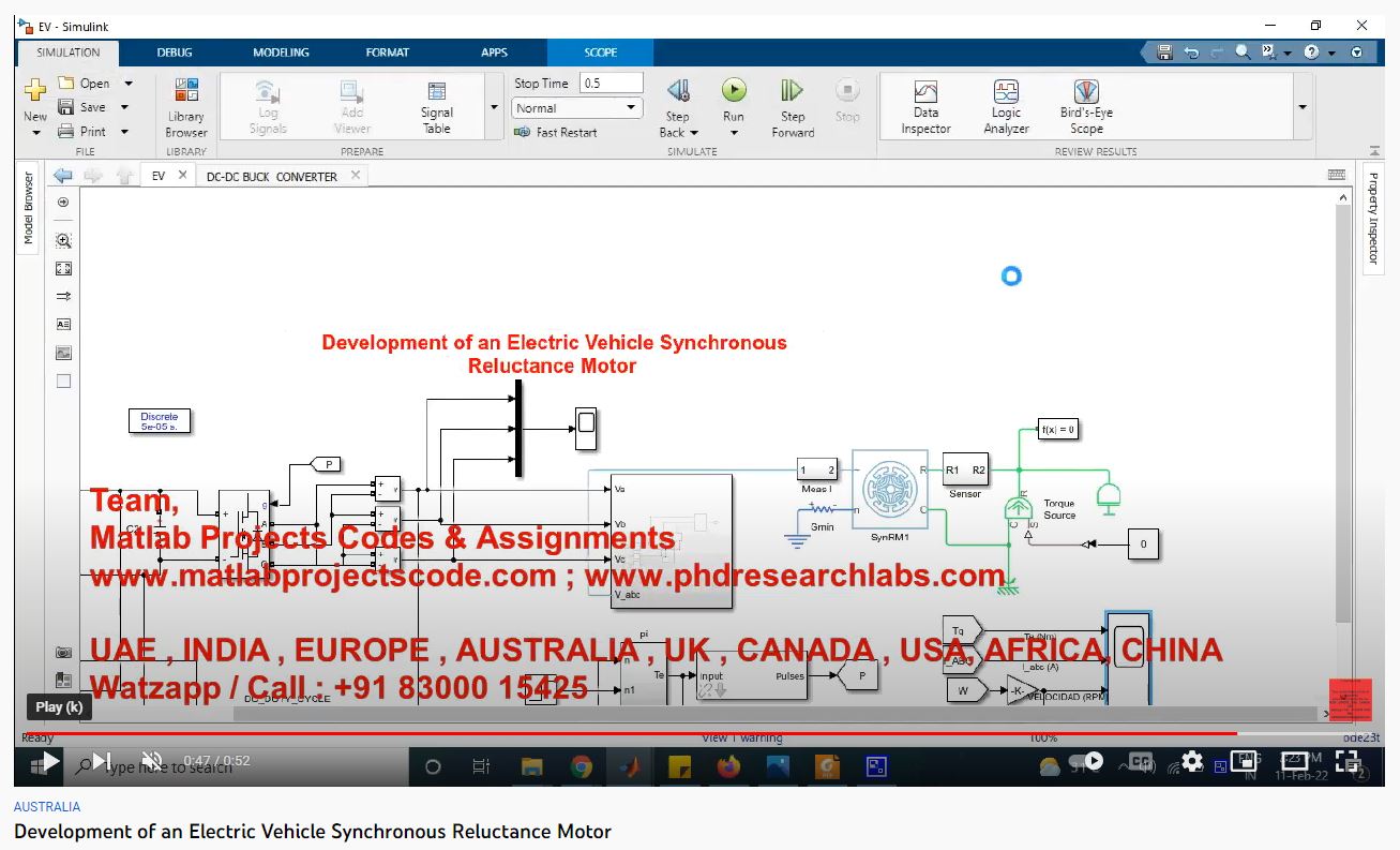 Development Of An Electric Vehicle Synchronous Reluctance Motor project simulation thumbnail for Mechanical, EV and Mechatronics Engineering
